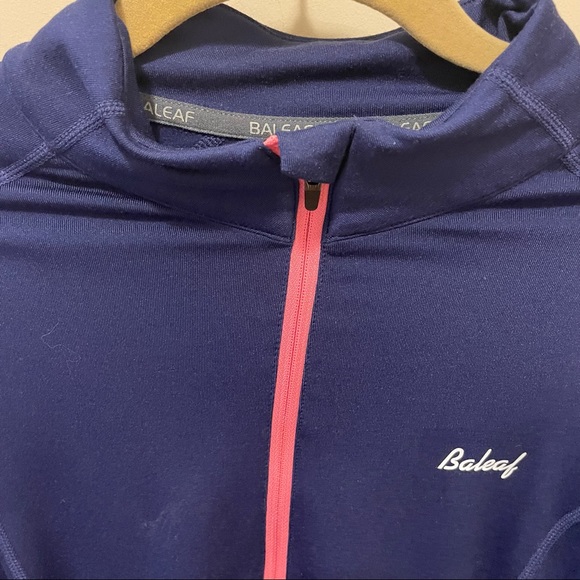Baleaf Sports Blue Quarter Zip Performance Jacket/Shirt Size Large - Picture 2 of 9
